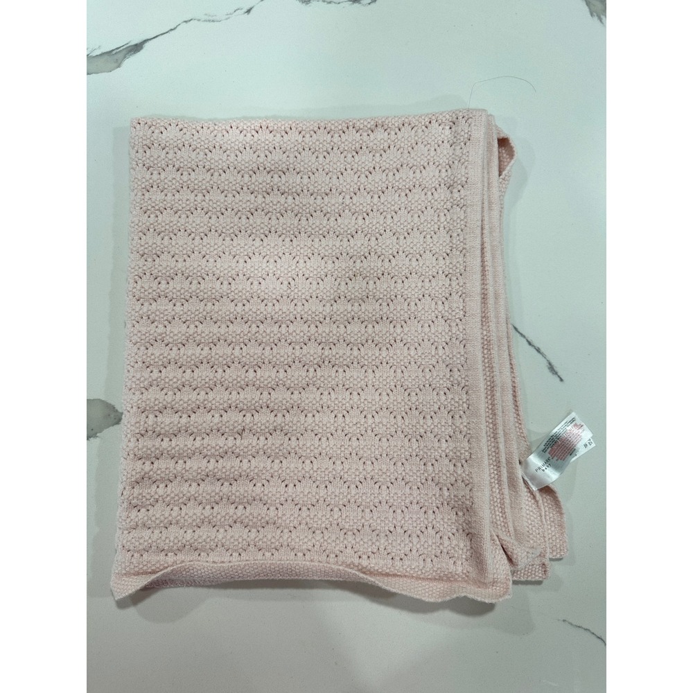 Primark Baby Pink Cellular Knit Blanket Pointelle Soft‎ Breathable One Size